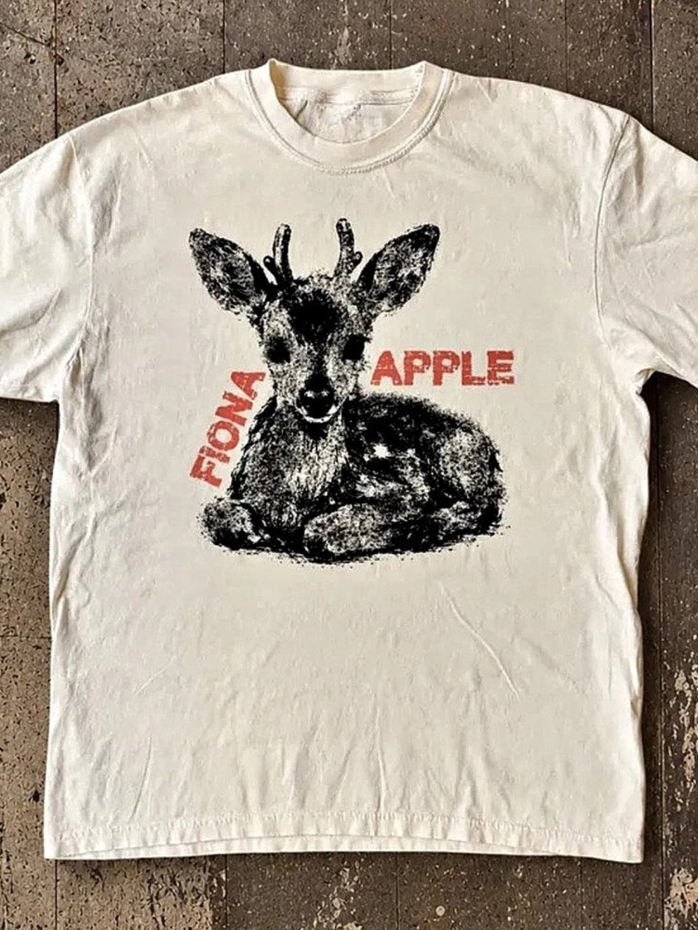 Deer Graphic Short Sleeve Tee in White